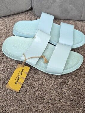 🍍NWT Cool Planet by Steve Madden Libraa Slide Sandals Pastel Blue 5M